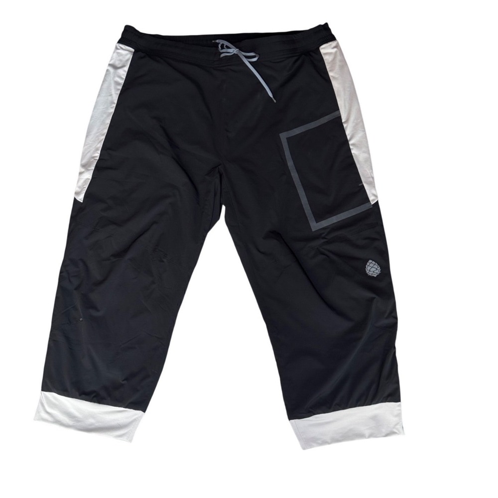 Stio Mens Knicker Capri Pants XXL Black White Colorblock‎ Hiking Outdoor Stretch
